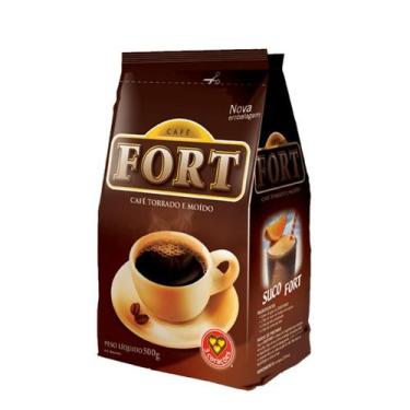 Imagem de Café Torrado e Moído FORT 3 Corações Pacote 500g