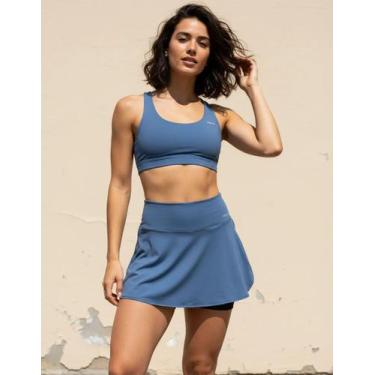 Imagem de Shorts Saia Fitness Selene Feminino Uv50 Academia Treino Fitness, GG, 