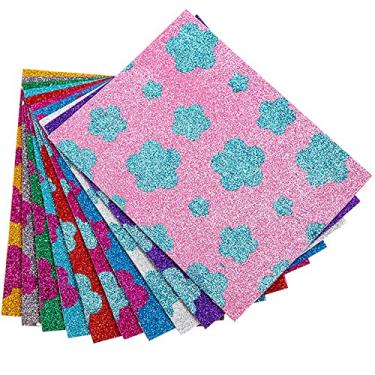 Imagem de Legou Placa em Eva com Glitter, Estampado Manta Adesiva, A4, 2 mm,Multicor,Pacote de 10 - C