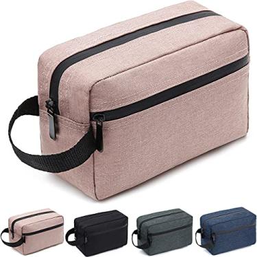 Imagem de Bolsa de Higiene Pessoal de Viagem para Mulheres e Homens, Bolsa de Barbear Resistente à Água para Acessórios de Higiene Pessoal, Sacos de Armazenamento Dobráveis com Divisor e Alça para Cosméticos