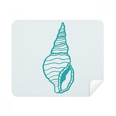 Imagem de Marine Life – Pano de limpeza com ilustração azul de caracol para limpeza de tela, 2 peças, tecido de camurça