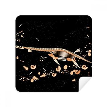 Imagem de Bones Black Miniatura Dinossauro Óculos Pano Limpador de Tela Tecido de Camurça Pacote com 2