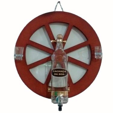 Imagem de Pingometro De Parede Decor - Roda De Carroça Amadeirada