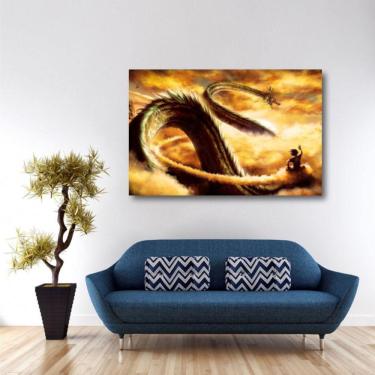 Imagem de Quadro Dragon Ball Dragão decorativo com Tela em Tecido