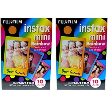 Imagem de Fujifilm Instax Mini filme de arco-íris instantâneo, 10 folhas, 2 conjuntos de valor