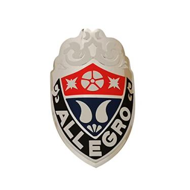 Imagem de Gepinke Emblema de cabeça de bicicleta decalques de alumínio macio adesivos para MTB BMX quadro frontal de bicicleta dobrável acessórios de ciclismo a vapor tubo de emblema DIY (Allegro-v)