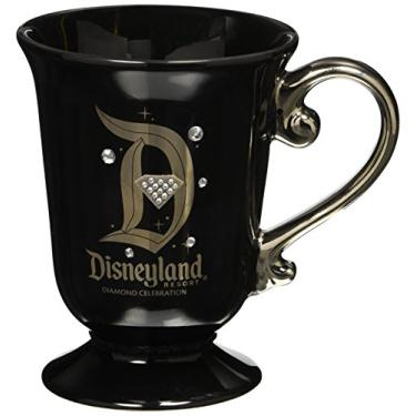 Imagem de Disney Caneca de cerâmica preta celebração de aniversário de 60 anos terra da Disney