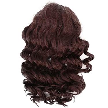 Imagem de Peruca para mulheres, peruca sint¨¦tica resistente ao calor respir¨¢vel elegante, peruca ondulada longa feminina, macia e natural, peruca cosplay, cabelo longo encaracolado para festa cosplay di¨¢ri