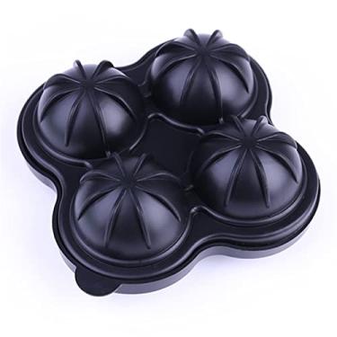 Imagem de Bandeja de cubo de gelo molde de cubo de gelo 4 cavidades bola de silicone coquetel molde de uísque para bandeja de cubo de gelo molde de gelo acessório de barra de ferramentas de cozinha molde de cubo de gelo (cor: 03)