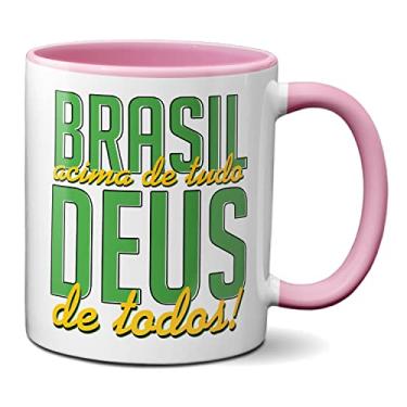 Imagem de Caneca Bolsonaro Brasil Acima De Tudo Deus Acima De Todos (Rosa)