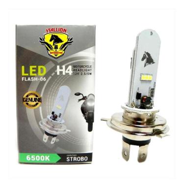 Imagem de Lâmpada do Farol LED H4 Super Branca Strobo