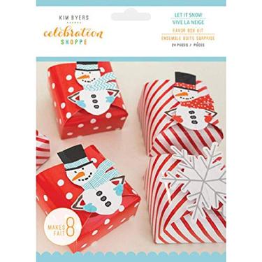 Imagem de Darice Celebration Shoppe - Kit de caixa de lembranças - Let It Snow - 24 peças