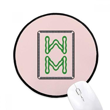 Imagem de DIYthinker Mahjong Bamboo Bar 8 azulejos padrão mouse pad desktop escritório tapete redondo para computador