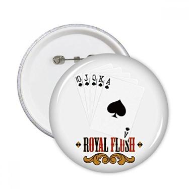 Imagem de Spade Royal Flush 10 para padrão alfinetes redondos crachá botão decoração acessório 5 peças