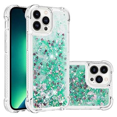 Imagem de Para iPhone 14 13 12 11 Pro Max Mini X XS XR 7 8 14 Plus cases Glitter Dazzle Love Quicksand Case,C,Para iPhone 13 Pro