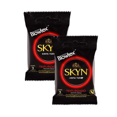 Imagem de Kit 2 Pacotes Preservativo SKYN Texturizado C/ 3 Unidades Cada