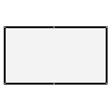 Imagem de Tela do Projetor, Cortina do Projetor, Tela de Projeção de Cortina de Projetor de Poliéster Branco Macio Sem Vincos Portátil 16:9 (40''-120'') (100 polegadas)