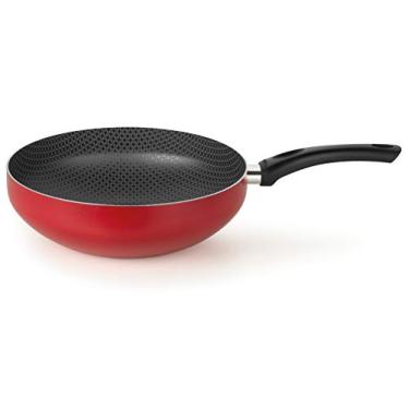 Imagem de Multiflon Frigideira Wok 28 Centímetros Pitanga Aluminio Antiaderente Linha Color Resistente Durável e Saudável