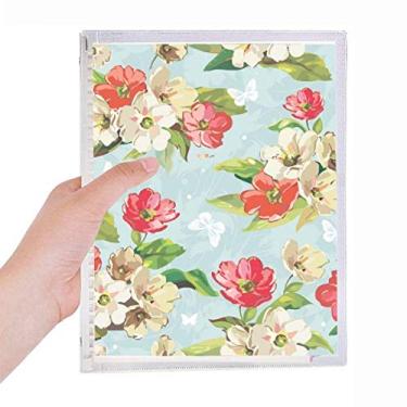 Imagem de Caderno de flores de pêssego elegante, folhas soltas para diário recarregável