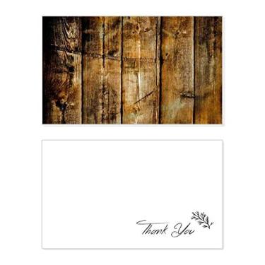 Imagem de Cartão de agradecimento irregular de madeira preta bronze retrô envelhecido, papel de aniversário, agradecimento de casamento