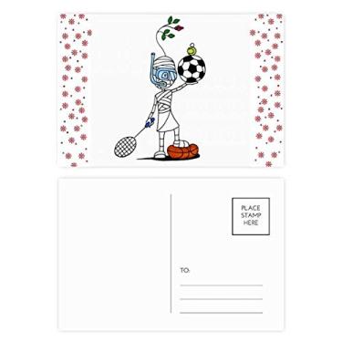 Imagem de Cartão postal Sports Mummy Horus Soccor Balls Natal Natal Celebração Cartão postal Bênção