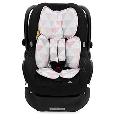 Imagem de Capa Para Bebê Conforto Protetor Universal Enxoval Cadeirinha de Carro estampa:crevron rosa