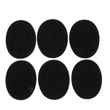 Imagem de kowaku Conjunto de 6 remendos de cotovelo/remendos de joelho/adesivos para costurar/passar a ferro - preto