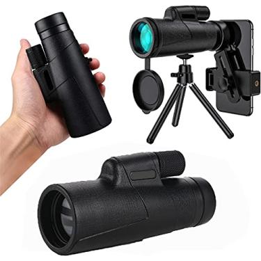 Imagem de Telescópio monocular 10 X 42 de alta definição, atualização mais recente Versão à prova d'água - BAK4 em ângulo atualizado e suporte para smartphone para cenário de acampamento de observação de pássaros