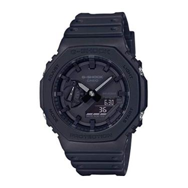 Imagem de Casio G-Shock GA-2100-1A1 estilo retrô Ana-Digi com protetor de núcleo de carbono