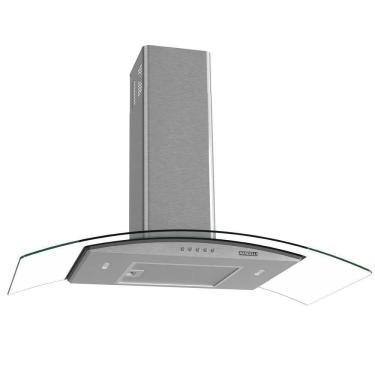 Imagem de Coifa De Parede Clean Vidro Curvo 90cm 140w 110v