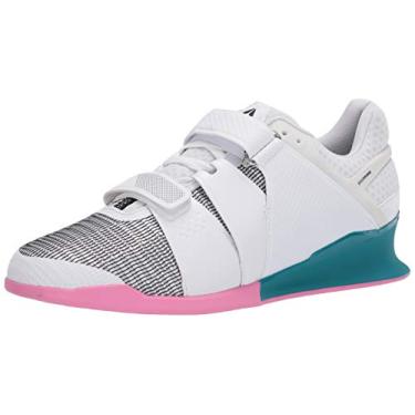 Imagem de Reebok Tênis masculino Legacylifter Cross Trainer, Branco/azul-petróleo/rosa, 40