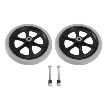 Imagem de Rodas de Cadeira de Rodas de 8 Polegadas, 2 PCS Com Contas de Metal Sólido Com Rolamento de Rodas Elétricas para Cadeiras de Rodas, Acessórios Universais para Rodas de