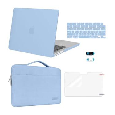 Imagem de MOSISO Compatível com MacBook Pro 14 polegadas 2025 2024 2023 2022 2021 M5 M4 M3 M2 M1 A3434 A3112 A3185 A3401 A2918 A2992 A2779 A2779 2442, Capa, bolsa, película de teclado, capa de webcam e película