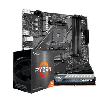 Imagem de Kit Upgrade AMD Ryzen 5 5600G Placa Mãe B550M DDR4 Memoria RAM 16GB 3200MHz DDR4