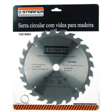 Imagem de Serra Circular Widea 9.1/4" x 24 dentes x 25,4 mm Starfer