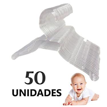 Imagem de Kit 50 Cabide Para Bebê Infantil Coloridos Menina Menino Plástico Acrí