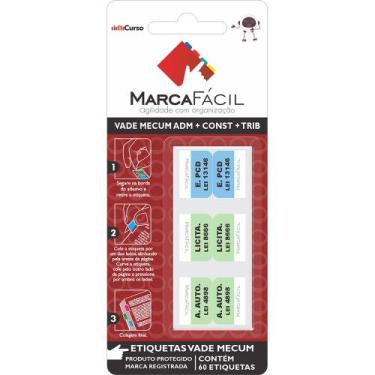 Imagem de Etiquetas Vade Mecum Meucurso - Matérias - Marca Fácil, Adm + Const + 