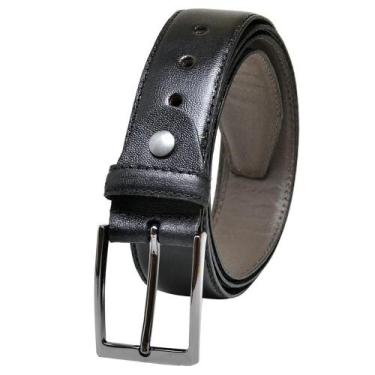 Imagem de Cinto Social Masculino Couro Liso Fivela Elegante Dia a Dia - Rubim Ca