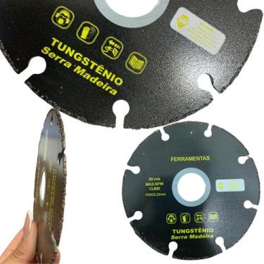 Imagem de Disco de Serra Tungstênio Madeira Para Esmerilhadeira 22,23mm Cortes -