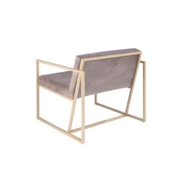 Imagem de Poltrona Buriti Aço Carbono Dourado - Drop mobiliário