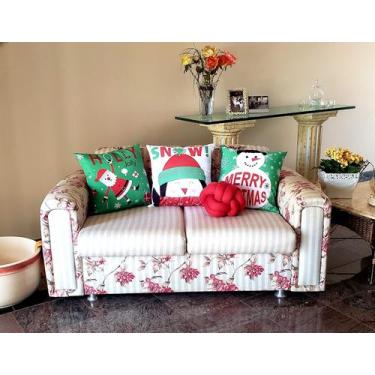 Imagem de Almofada  Com Enchimento Para Sala Quarto Kit 3 Peças Estampa  Papai N