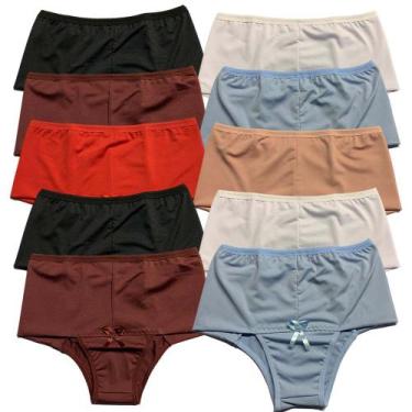 Imagem de Kit 10 Calcinhas Cós Alto Fristyle Em Microfibra Modeladora Lingerie A