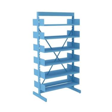Imagem de Estante Para Biblioteca Dupla Pandin 2,30 m Azul Dali