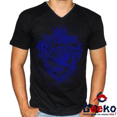 Imagem de Camiseta Corvinal 100% Algodão Harry Potter Ravenclaw Geeko, Preto gol