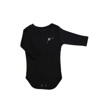 Imagem de Body Manga Longa Leben - Blumen Baby, 1 a 3 meses, Preto