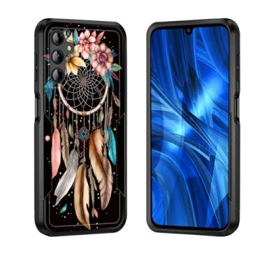 Imagem de JHYYTUJTYP Capa para Galaxy A16 5G, [Teste de queda de grau militar] Capa protetora resistente à prova de choque resistente para Samsung Galaxy A16 5G 6,7 polegadas 2024, flor apanhadora de sonhos