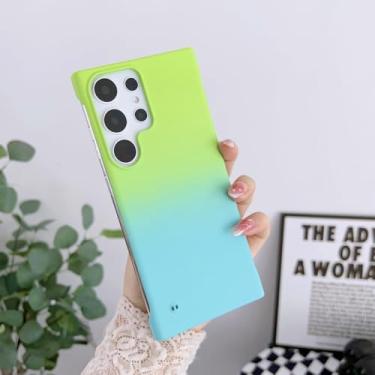 Imagem de Capa ultrafina gradiente colorida fosca à prova de choque para Samsung Galaxy S23 S22 S21 S20 Plus Ultra sem moldura capa de plástico rígido, A1, para Samsung S22 Ultra