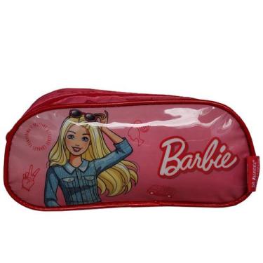 Imagem de Estojo Feminino Escolar Infantil Juvenil Meninas Da Barbie Estojo Simp