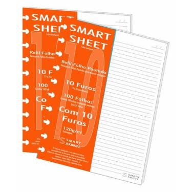 Imagem de Refil Caderno Inteligente 120g 200 Folhas Pautado 10 Furos - Best