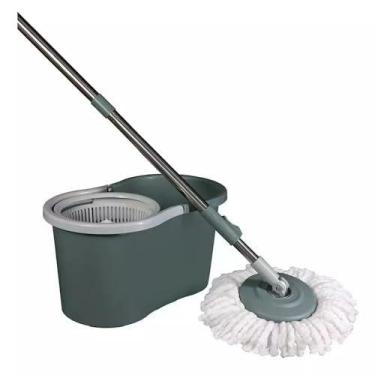 Imagem de Mop Giratório Rayco Essencial Cesto Plástico 8 litros e 1 Refil